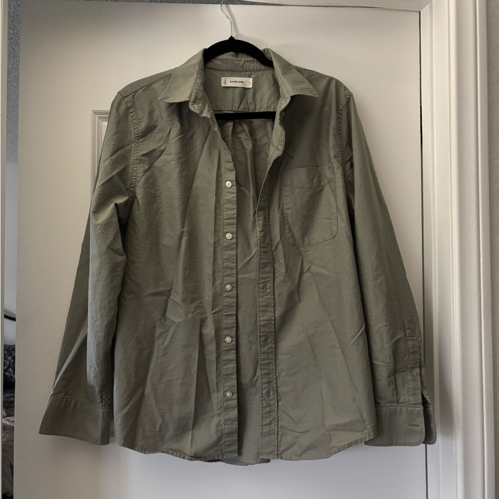 Everlane Men's Sage Green Shirt Jacket/button up size Medium